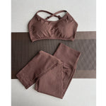 Damen Yoga Leggings Hoher Bund Nahtlos Atmungsaktiv Po Lift Gym Hose