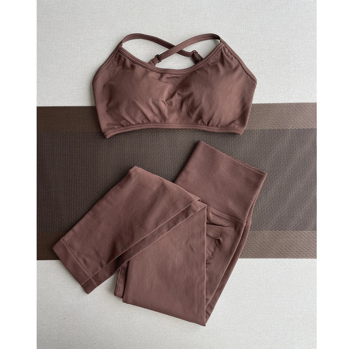 Damen Yoga Leggings Hoher Bund Nahtlos Atmungsaktiv Po Lift Gym Hose