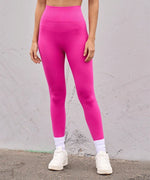 Nahtlose Sporthose Damen Hohe Taille Pfirsichfarbener Hip Lift V Falte Yoga
