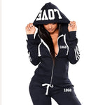 Damen Trainingsanzug Set Mit Kapuze Hoodie Jogginghose Sportbekleidung