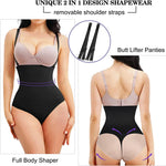 Damen Unterbrust Bodysuit Shapewear Bauchkontrolle Taillenglättung Tanga Design