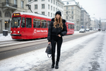 Jacke Schwarz Winter Lausanne