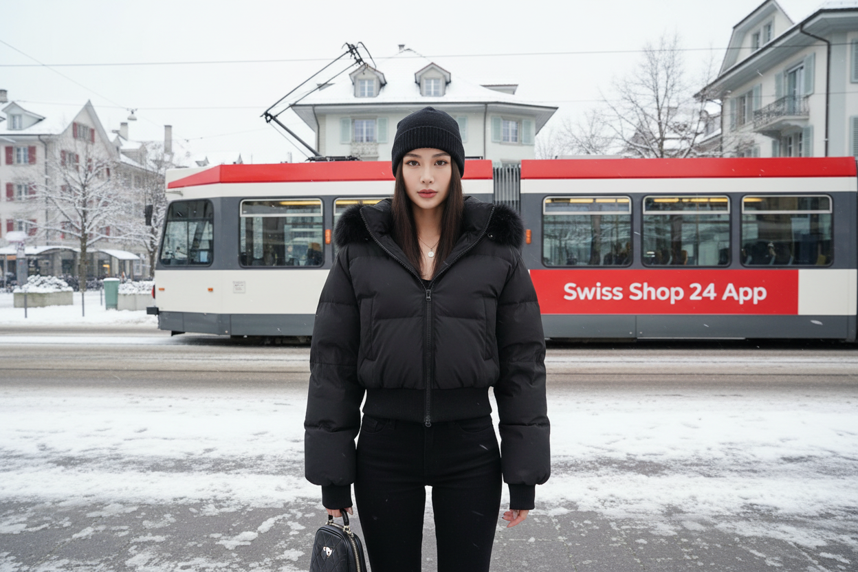 Jacke Schwarz Winter Winterthur