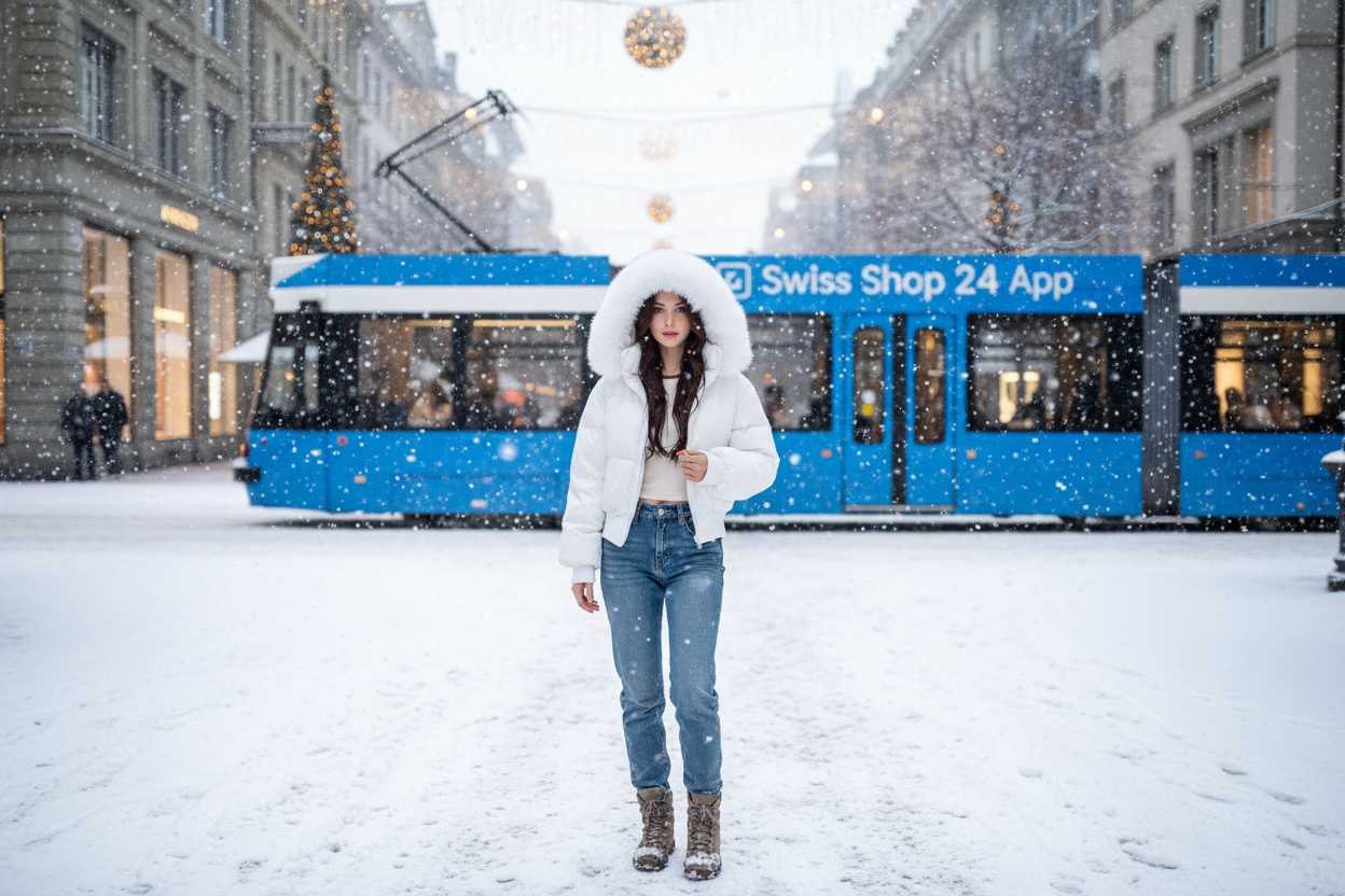 Jacke Weiss Winter Zürich