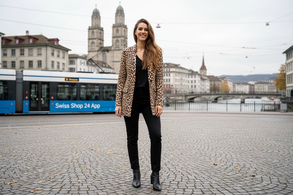Leopard Blazer Zürich Full Body