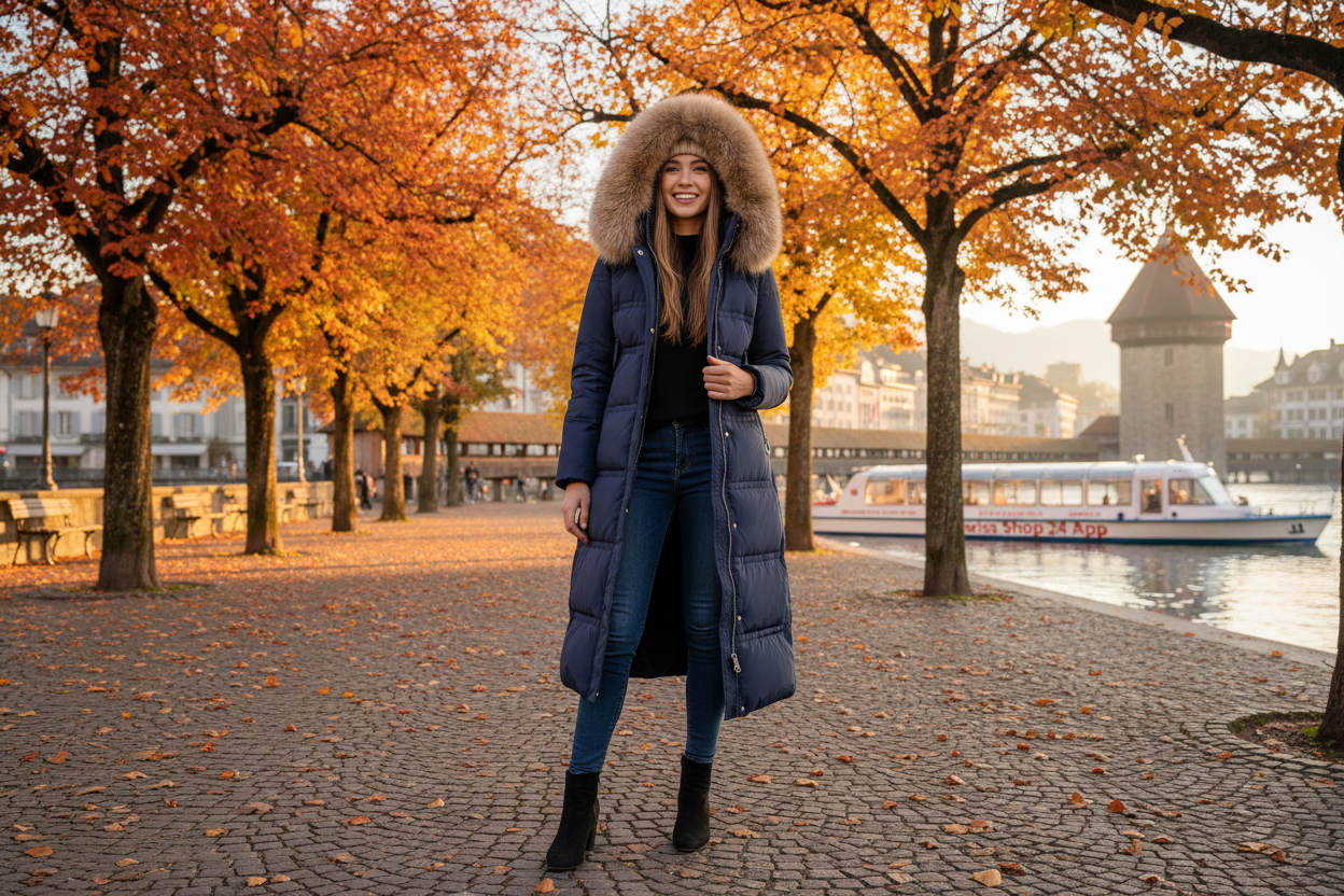 Parkas Navy Herbst Luzern