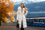 Parkas Weiss Herbst Zug