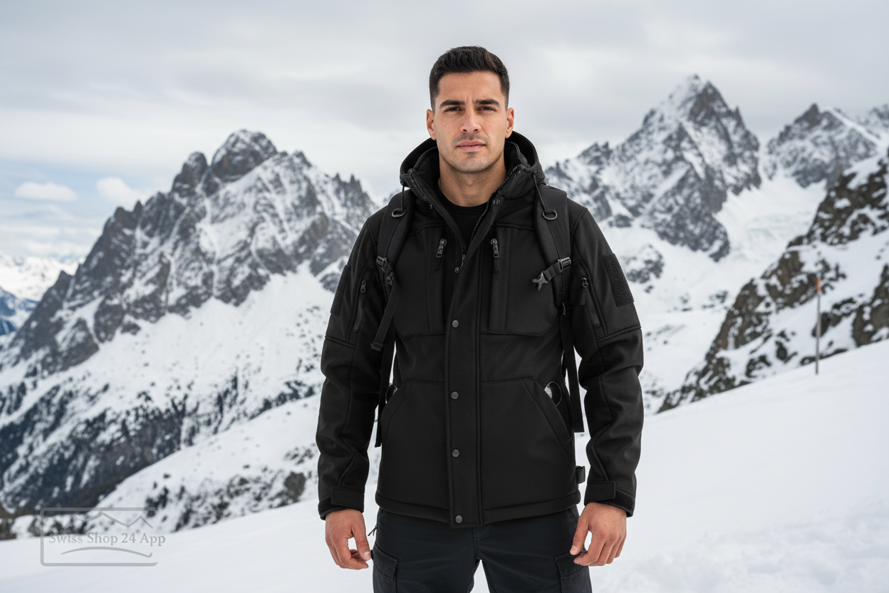 Taktik-Jacke Schwarz Winter Bern